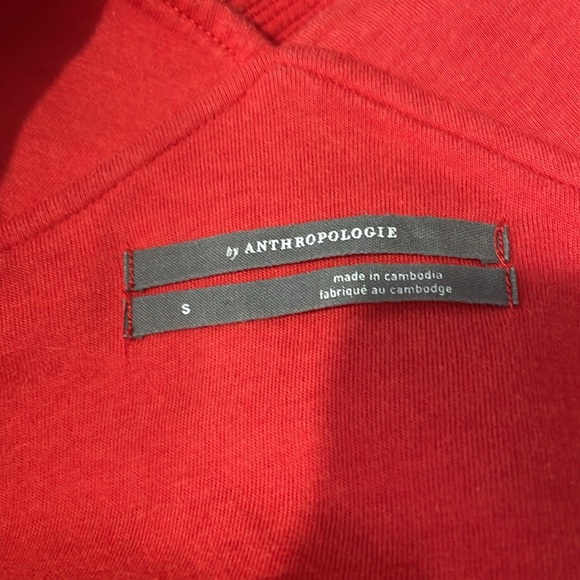 Anthropologie Red Criss Cross Neck Tank Top Halter Textured Knit Small - Picture 4 of 5